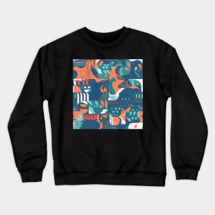 Square Colorful Mind - Abstract Mindset Seamless Pattern Crewneck Sweatshirt